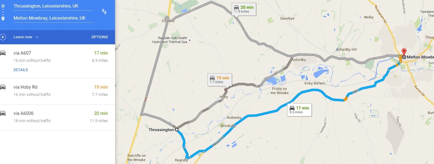 directions from melton to star inn 1744